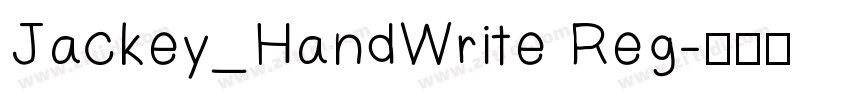 Jackey_HandWrite Reg字体转换